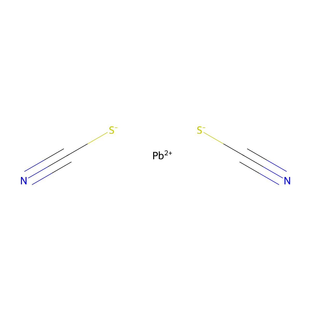Lead thiocyanate molecular structure, CAS 592-87-0