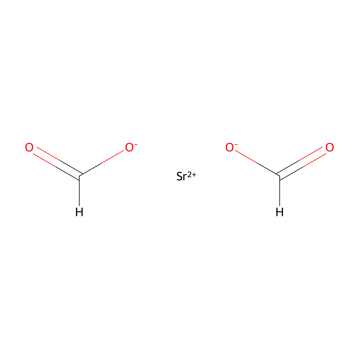 Formic acid, strontium salt molecular structure, CAS 592-89-2