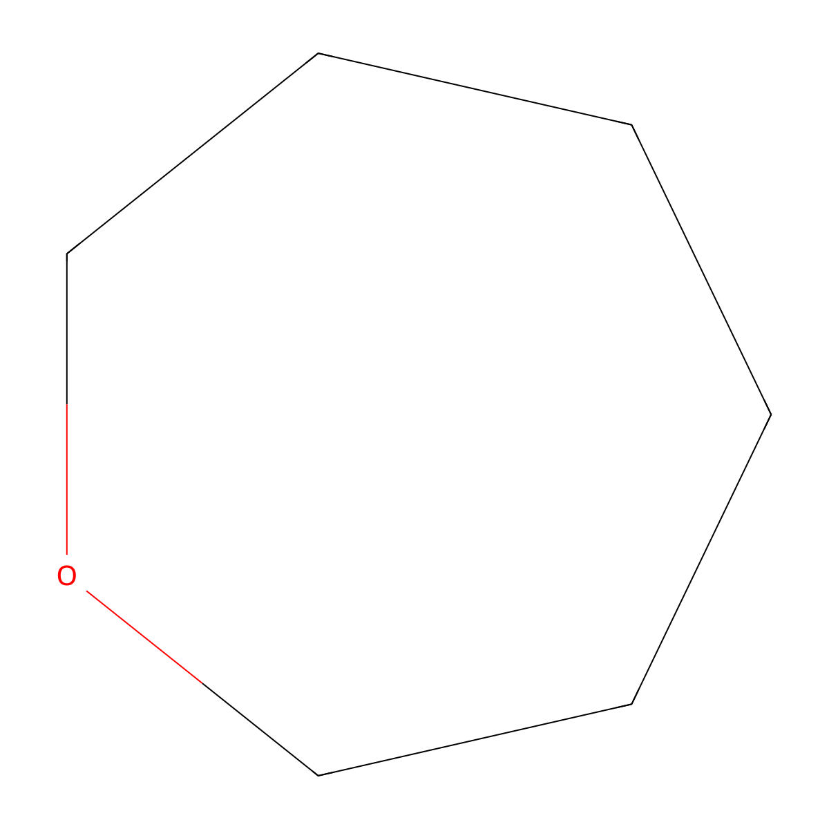 Oxepane molecular structure, CAS 592-90-5