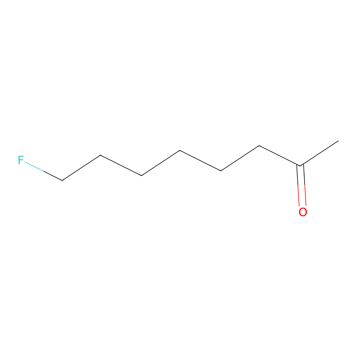 2-Octanone, 8-fluoro- molecular structure, CAS 592-92-7