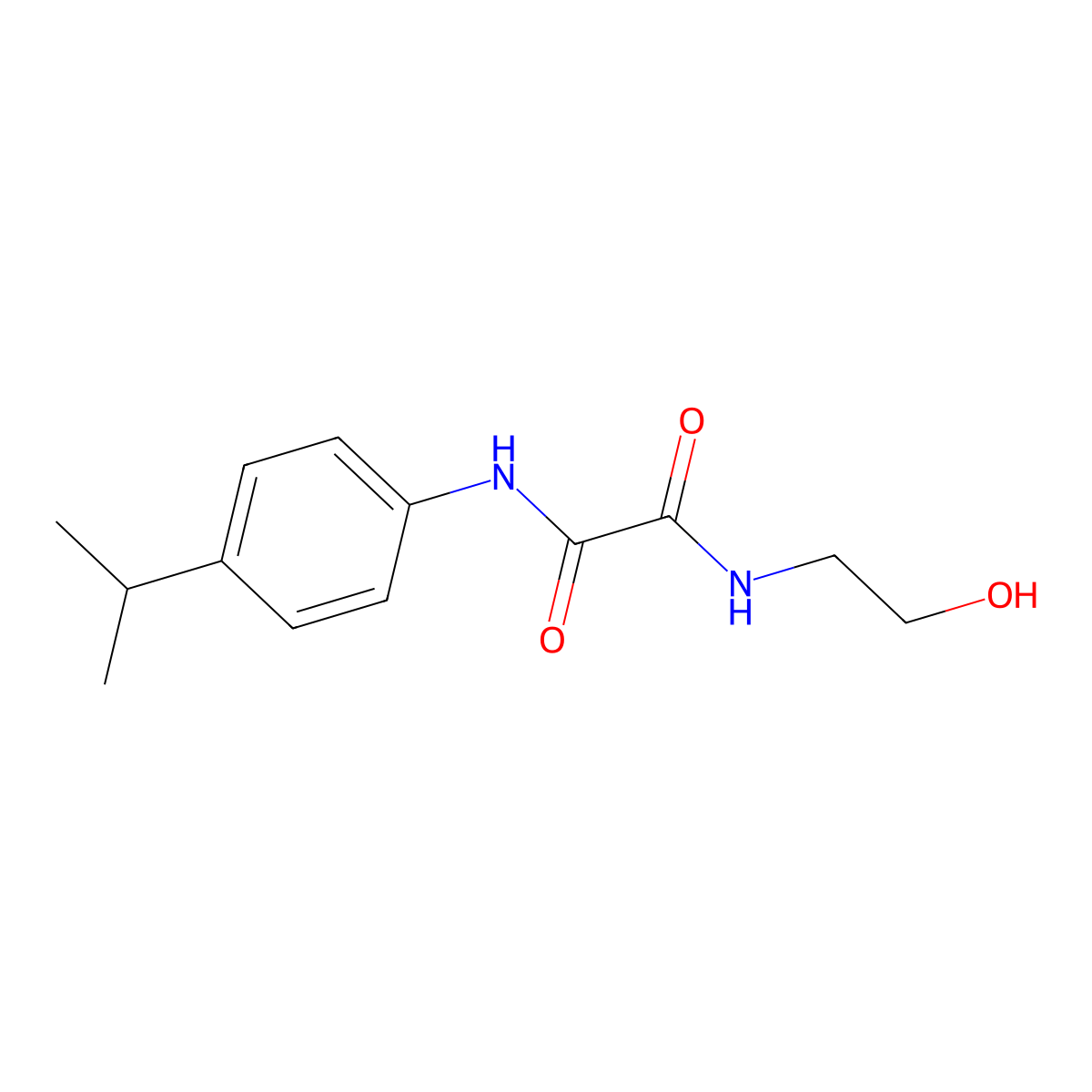N-(2-hydroxyethyl)-N'-[4-(propan-2-yl)phenyl]ethanediamide molecular structure, CAS 5920-09-2