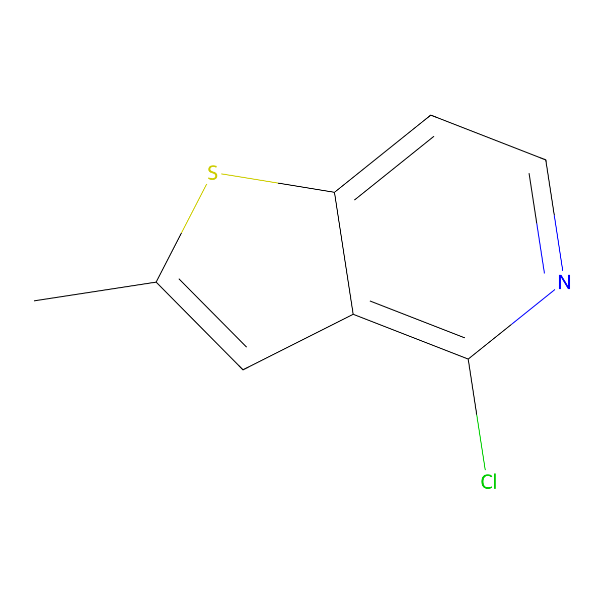 4-Chloro-2-methylthieno[3,2-c]pyridine molecular structure, CAS 59207-24-8