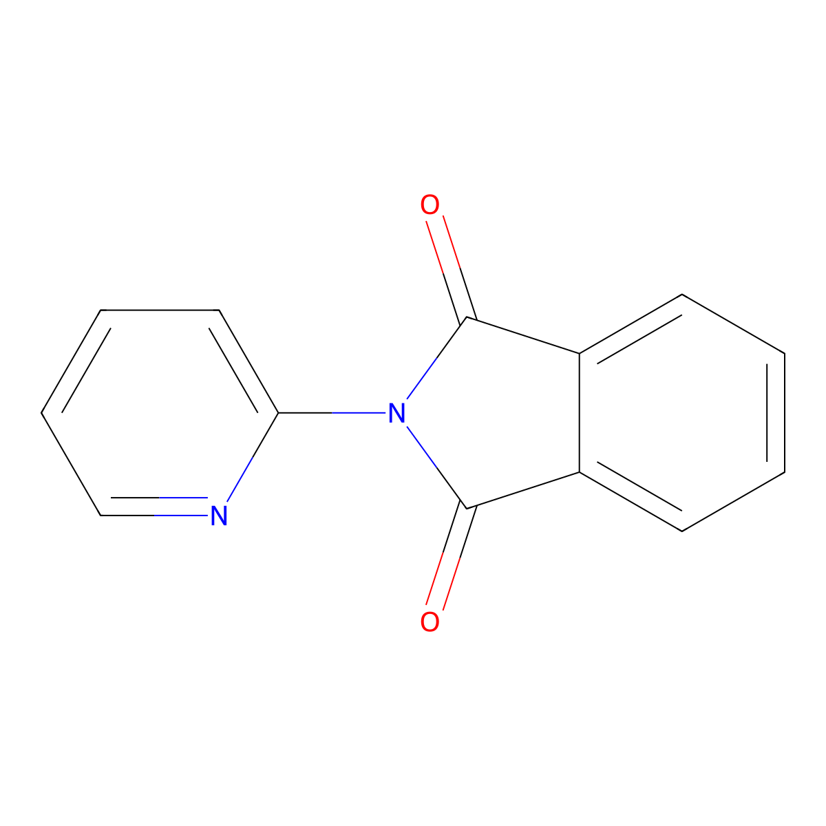 1H-Isoindole-1,3(2H)-dione, 2-(2-pyridinyl)- molecular structure, CAS 59208-49-0