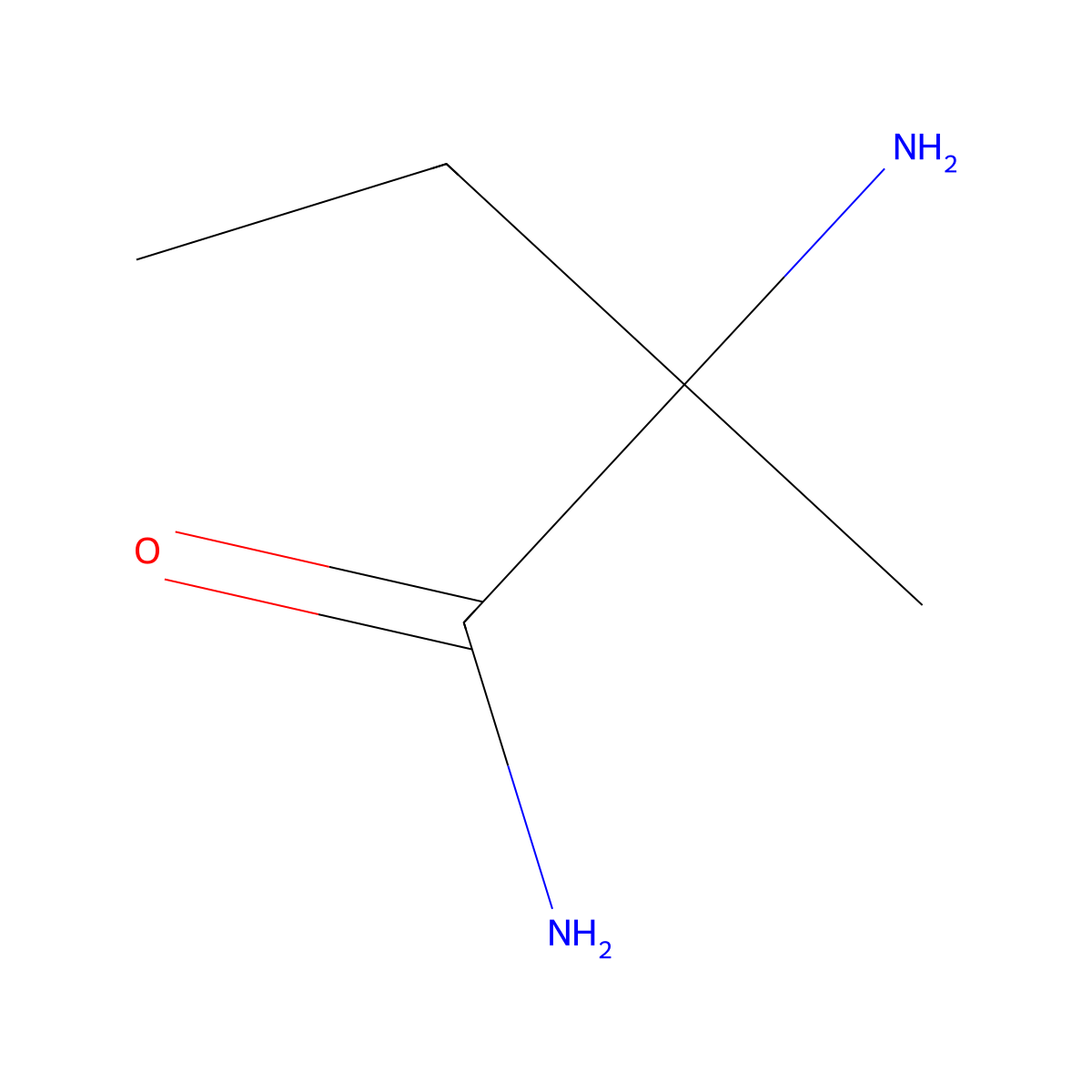 2-Amino-2-methylbutanamide molecular structure, CAS 59209-90-4