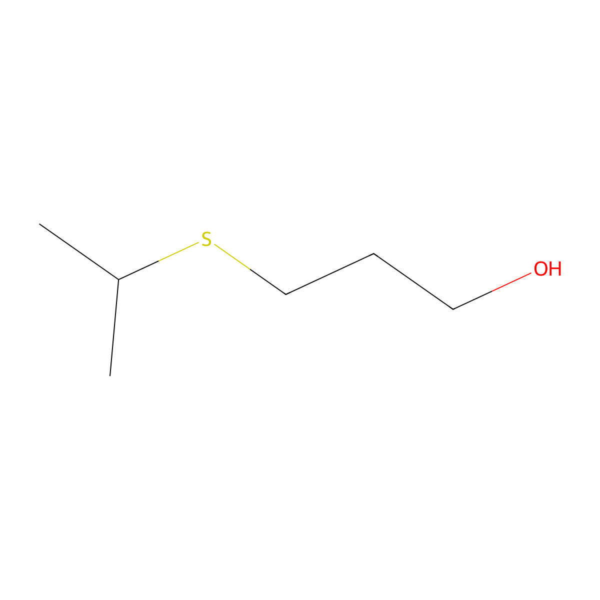 1-Propanol, 3-[(1-methylethyl)thio]- molecular structure, CAS 5921-64-2