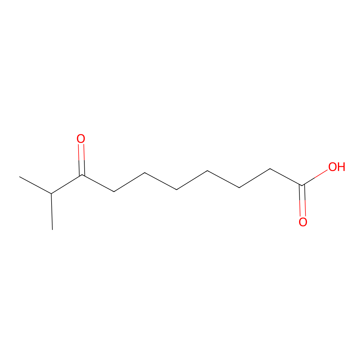 9-Methyl-8-oxodecanoic acid molecular structure, CAS 59210-10-5