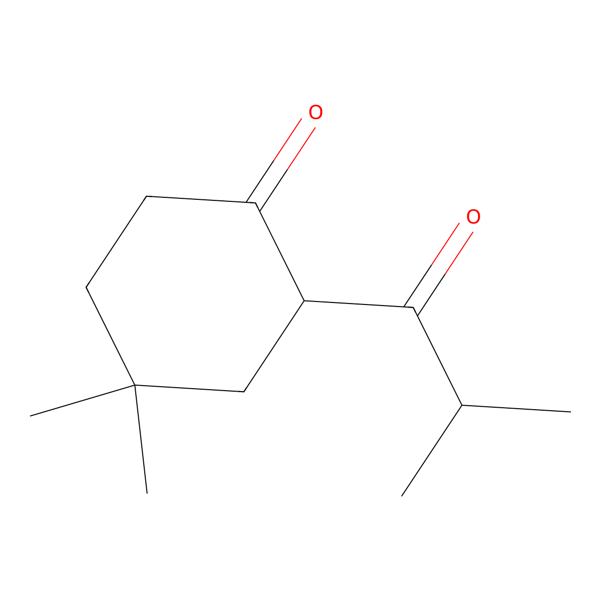4,4-Dimethyl-2-(2-methylpropanoyl)cyclohexan-1-one molecular structure, CAS 59210-12-7