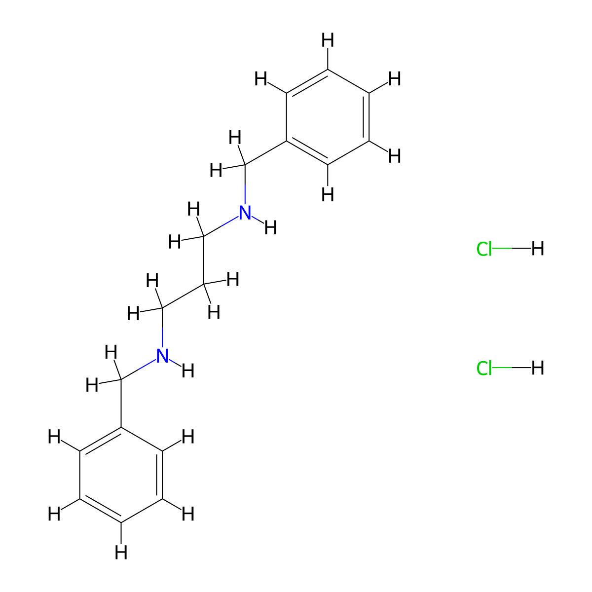 N1,N3-dibenzylpropane-1,3-diamine dihydrochloride molecular structure, CAS 59211-73-3