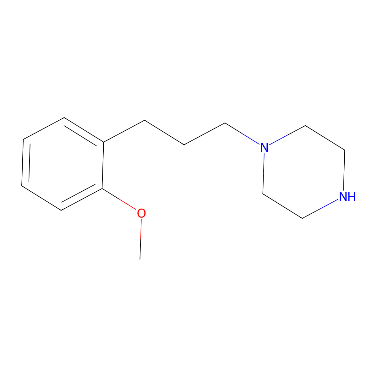 1-[3-(2-Methoxyphenyl)propyl]piperazine molecular structure, CAS 59214-22-1