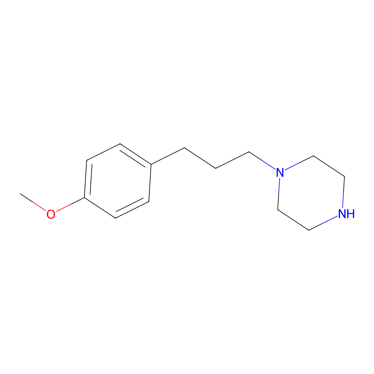 1-[3-(4-Methoxyphenyl)propyl]piperazine molecular structure, CAS 59214-23-2