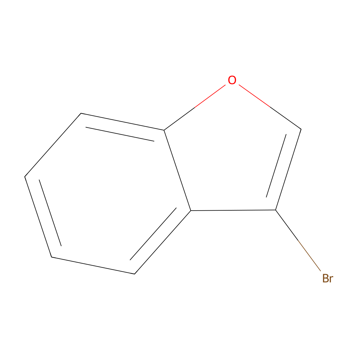 3-Bromo-1-benzofuran molecular structure, CAS 59214-70-9