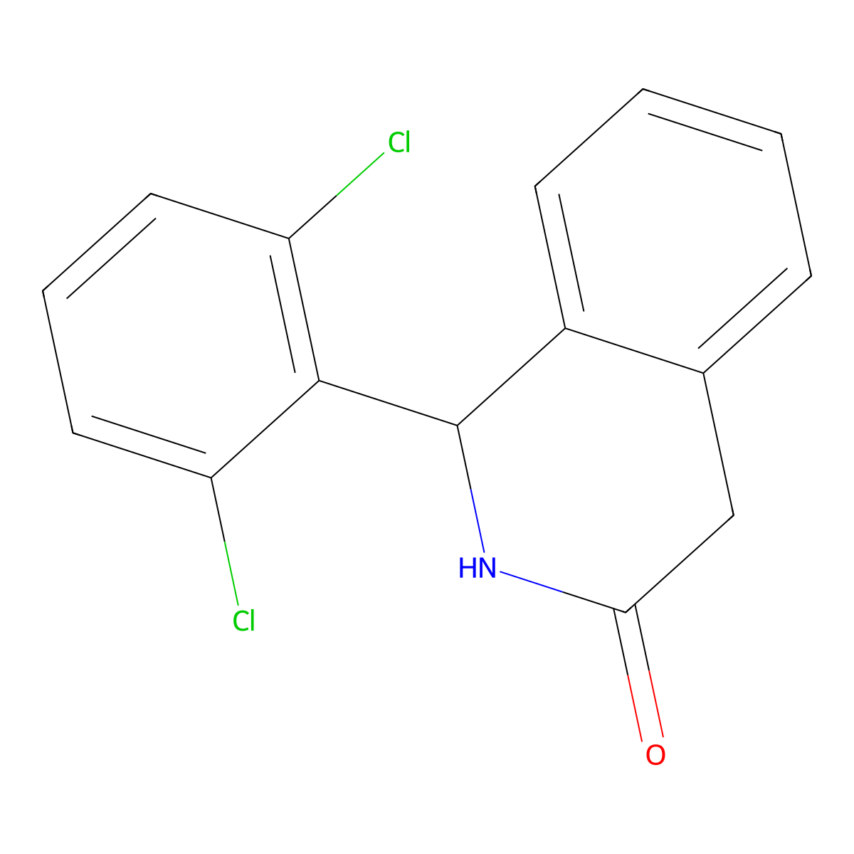 3(2H)-Isoquinolinone, 1-(2,6-dichlorophenyl)-1,4-dihydro- molecular structure, CAS 59214-83-4