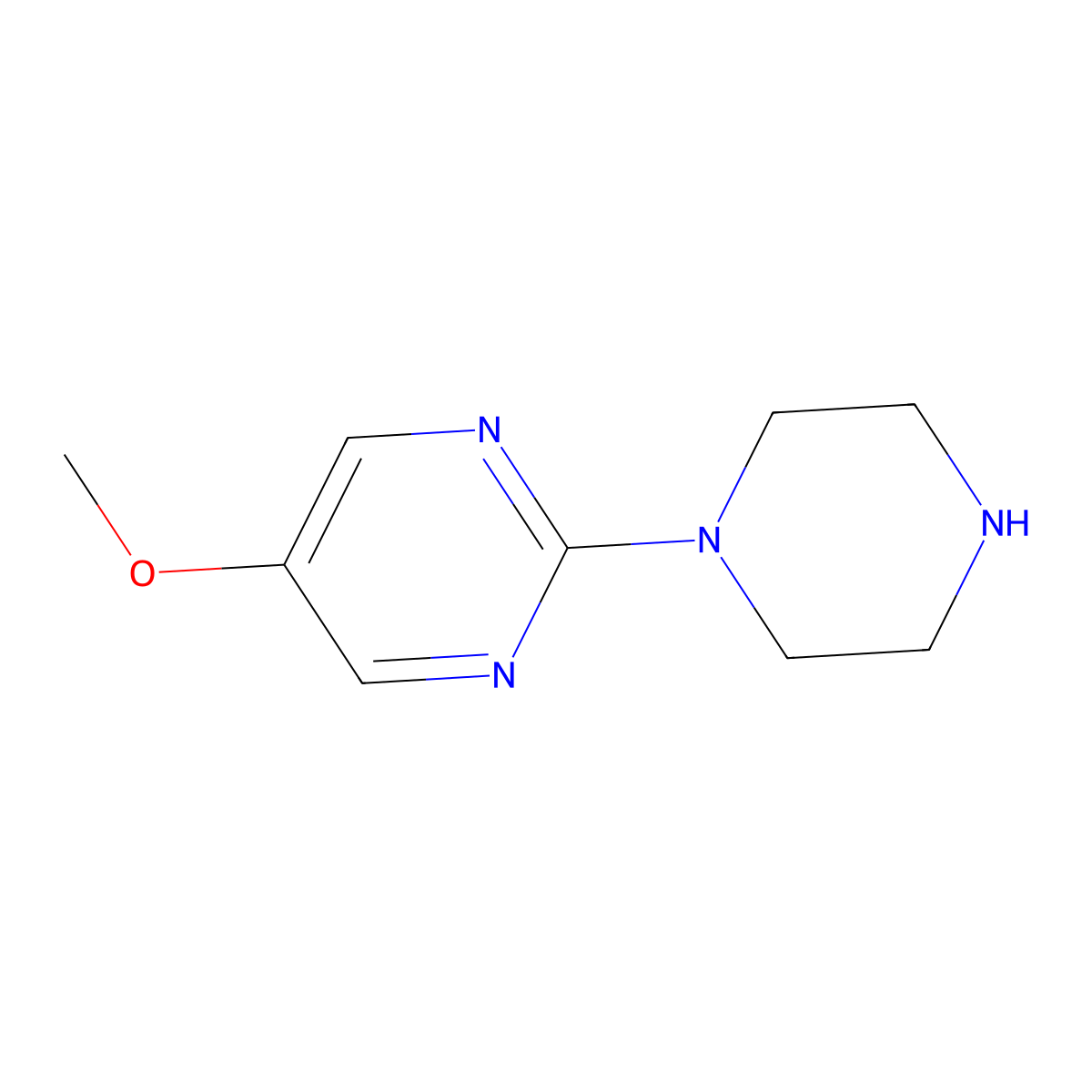 5-Methoxy-2-(piperazin-1-YL)pyrimidine molecular structure, CAS 59215-39-3