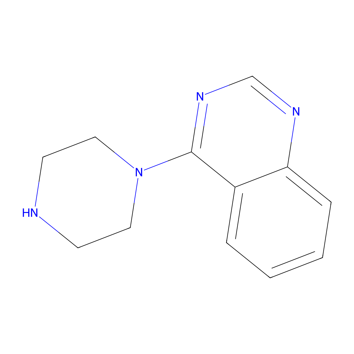 4-Piperazin-1-ylquinazoline molecular structure, CAS 59215-41-7