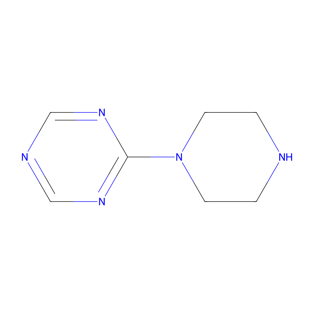 2-(Piperazin-1-yl)-1,3,5-triazine molecular structure, CAS 59215-44-0