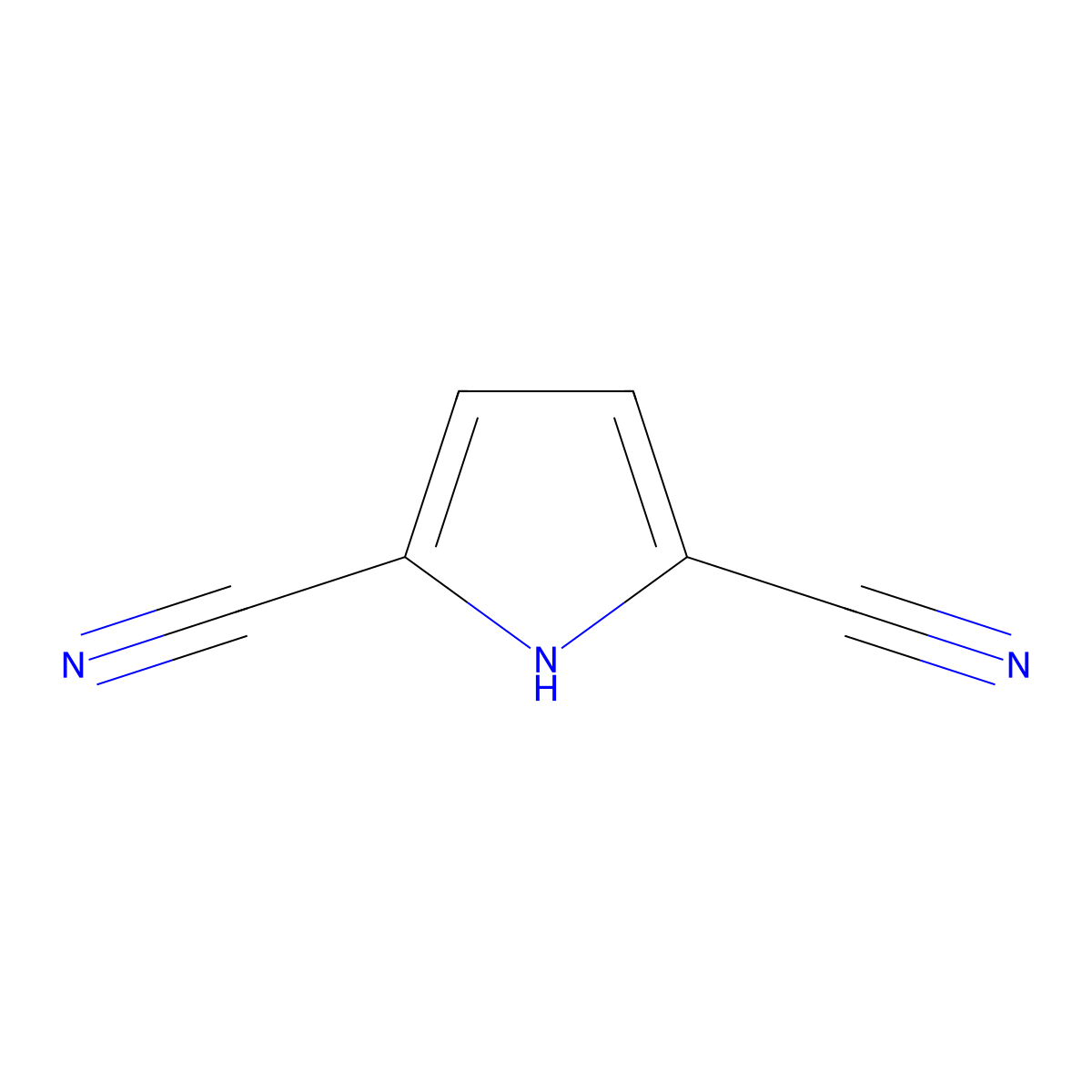 1H-Pyrrole-2,5-dicarbonitrile molecular structure, CAS 59215-66-6
