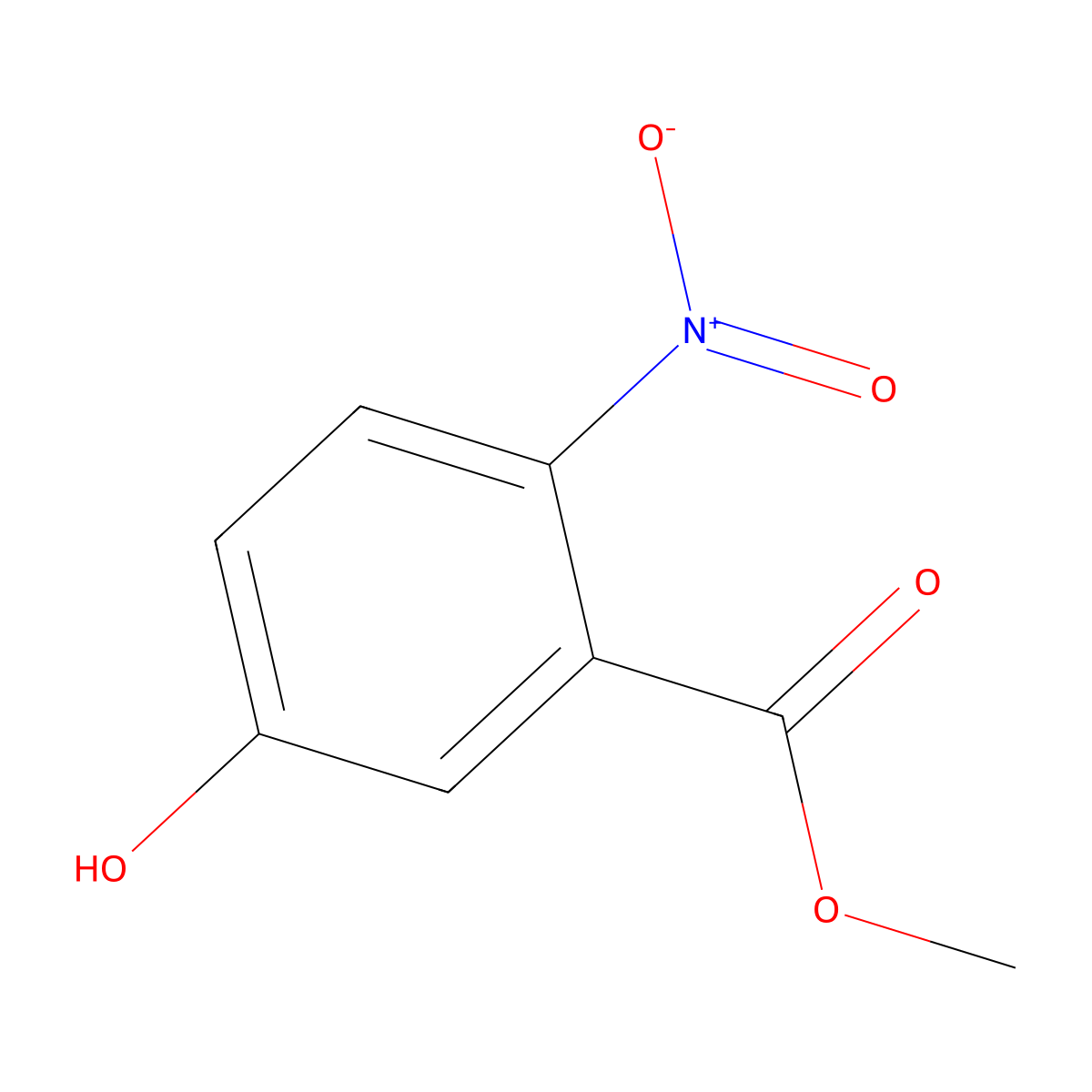 Methyl 5-hydroxy-2-nitrobenzoate molecular structure, CAS 59216-77-2