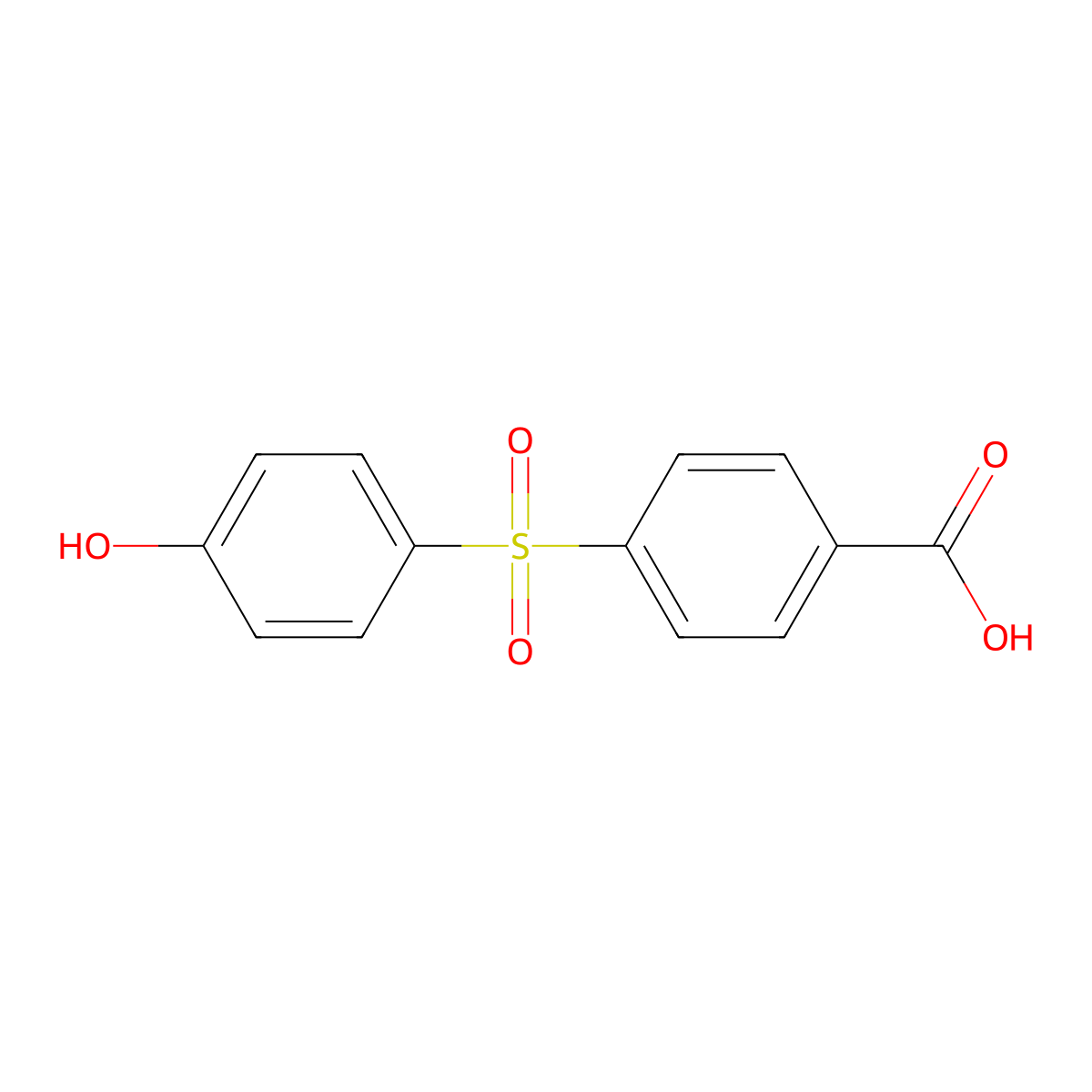 4-(4-Hydroxy-benzenesulfonyl)-benzoic acid molecular structure, CAS 59216-83-0