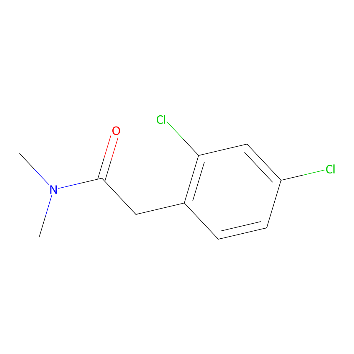 2,4-Dichloro-N,N-dimethylbenzeneacetamide molecular structure, CAS 5922-11-2