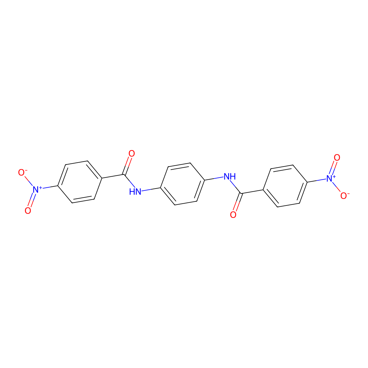 4-nitro-N-{4-[(4-nitrobenzoyl)amino]phenyl}benzamide molecular structure, CAS 5922-25-8