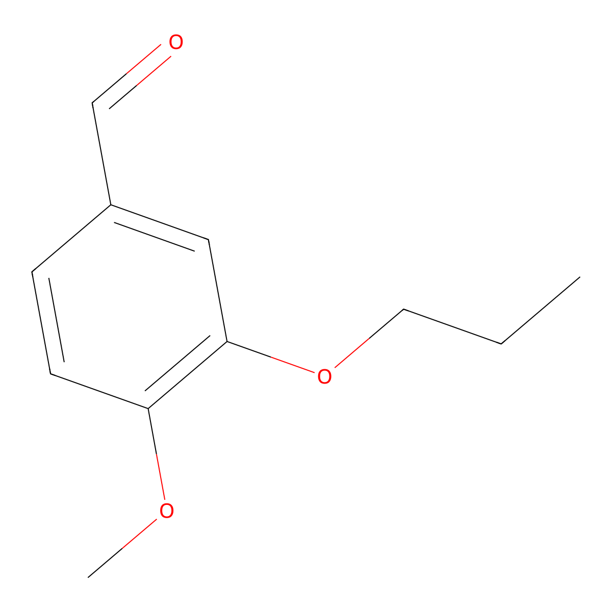4-Methoxy-3-propoxybenzaldehyde molecular structure, CAS 5922-56-5