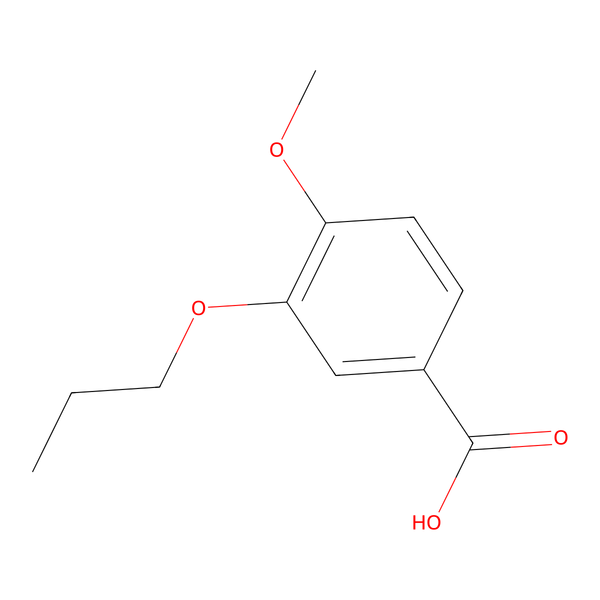 4-Methoxy-3-propoxybenzoic acid molecular structure, CAS 5922-57-6