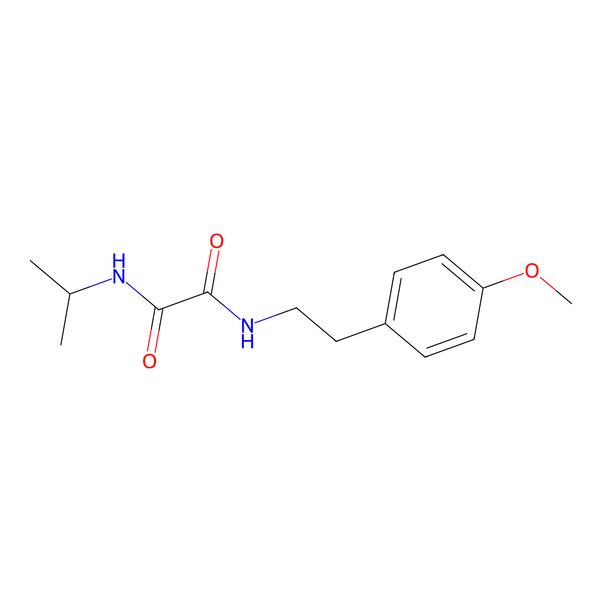 N-[2-(4-methoxyphenyl)ethyl]-N'-(propan-2-yl)ethanediamide molecular structure, CAS 5922-73-6