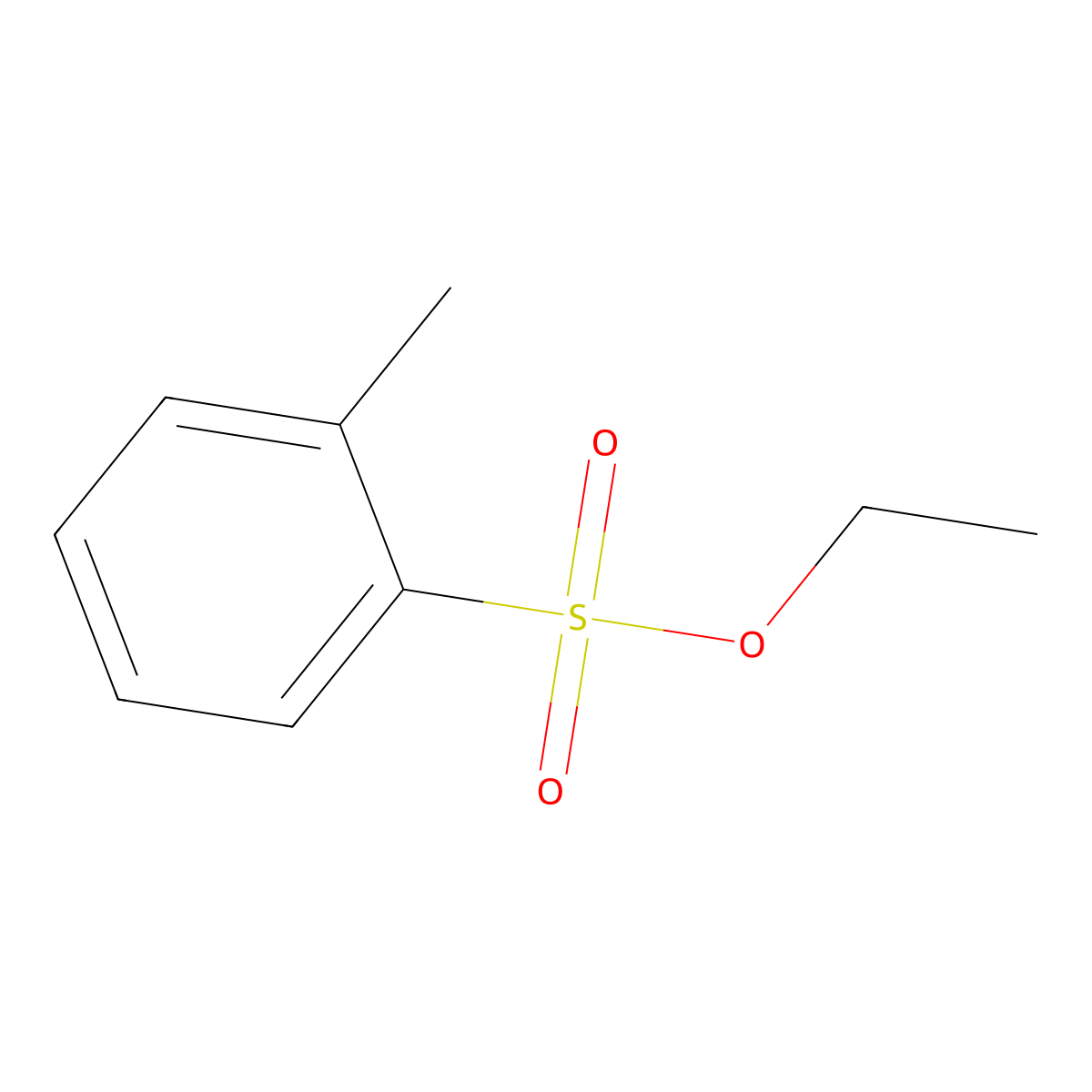 Ethyl o-toluenesulphonate molecular structure, CAS 59222-96-7