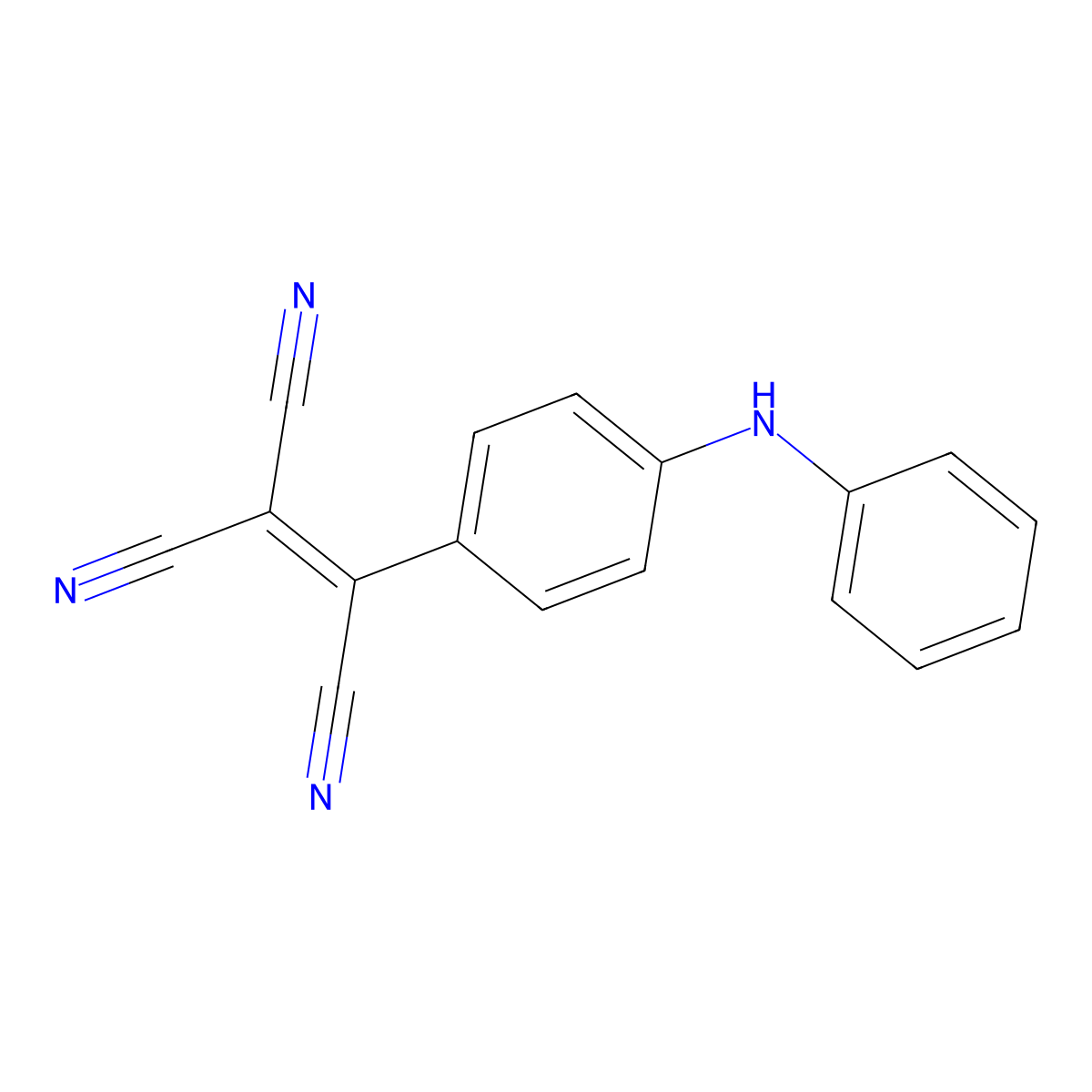 Ethenetricarbonitrile, [4-(phenylamino)phenyl]- molecular structure, CAS 59223-17-5