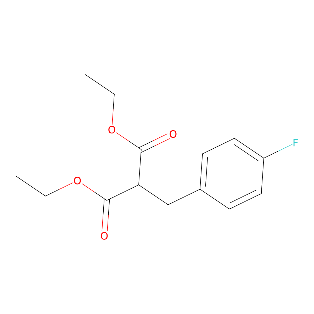 Diethyl 2-(4-fluorobenzyl)malonate molecular structure, CAS 59223-74-4