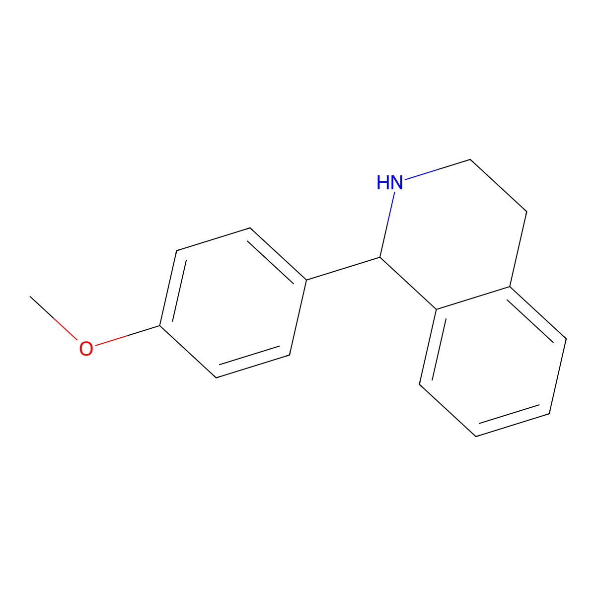 1-(4-Methoxyphenyl)-1,2,3,4-tetrahydroisoquinoline molecular structure, CAS 59224-74-7