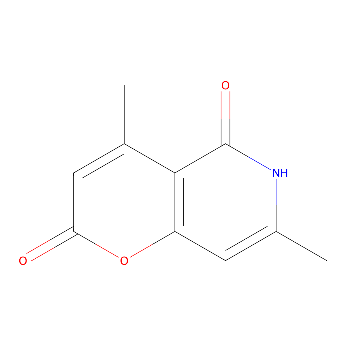4,7-dimethyl-2H-pyrano[3,2-c]pyridine-2,5(6H)-dione molecular structure, CAS 59225-86-4