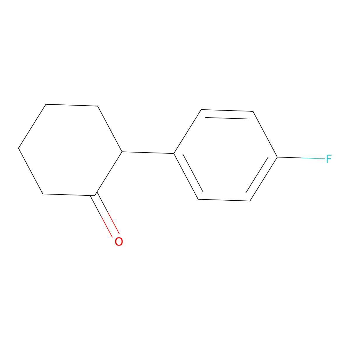 2-(4-Fluorophenyl)cyclohexan-1-one molecular structure, CAS 59227-02-0