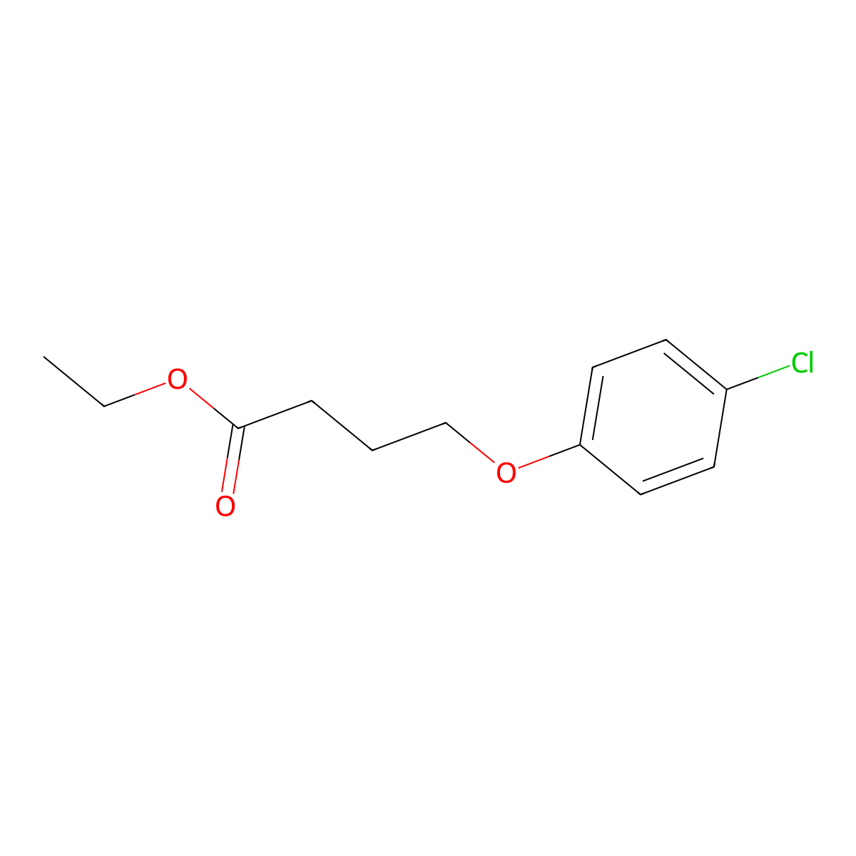 Ethyl 4-(4-chlorophenoxy)butanoate molecular structure, CAS 59227-79-1