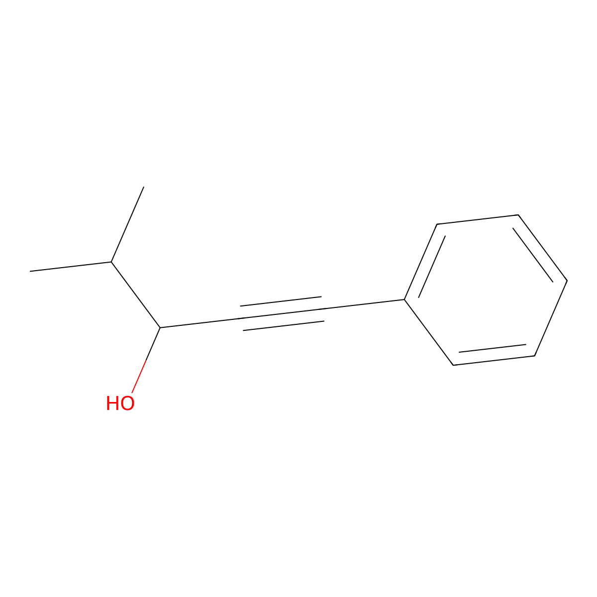 1-Phenyl-4-methyl-1-pentyn-3-ol molecular structure, CAS 5923-02-4