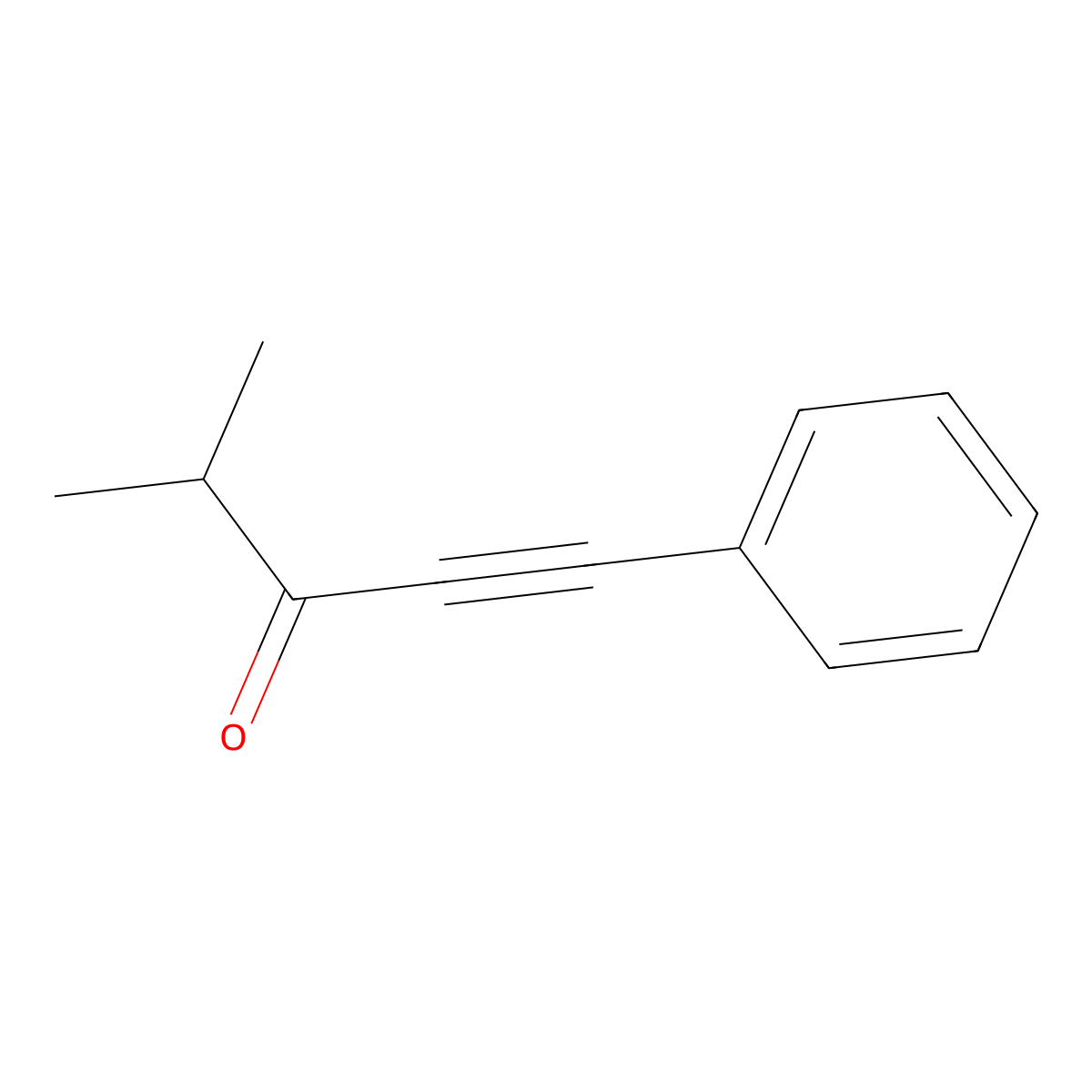 4-Methyl-1-phenylpent-1-yn-3-one molecular structure, CAS 5923-10-4