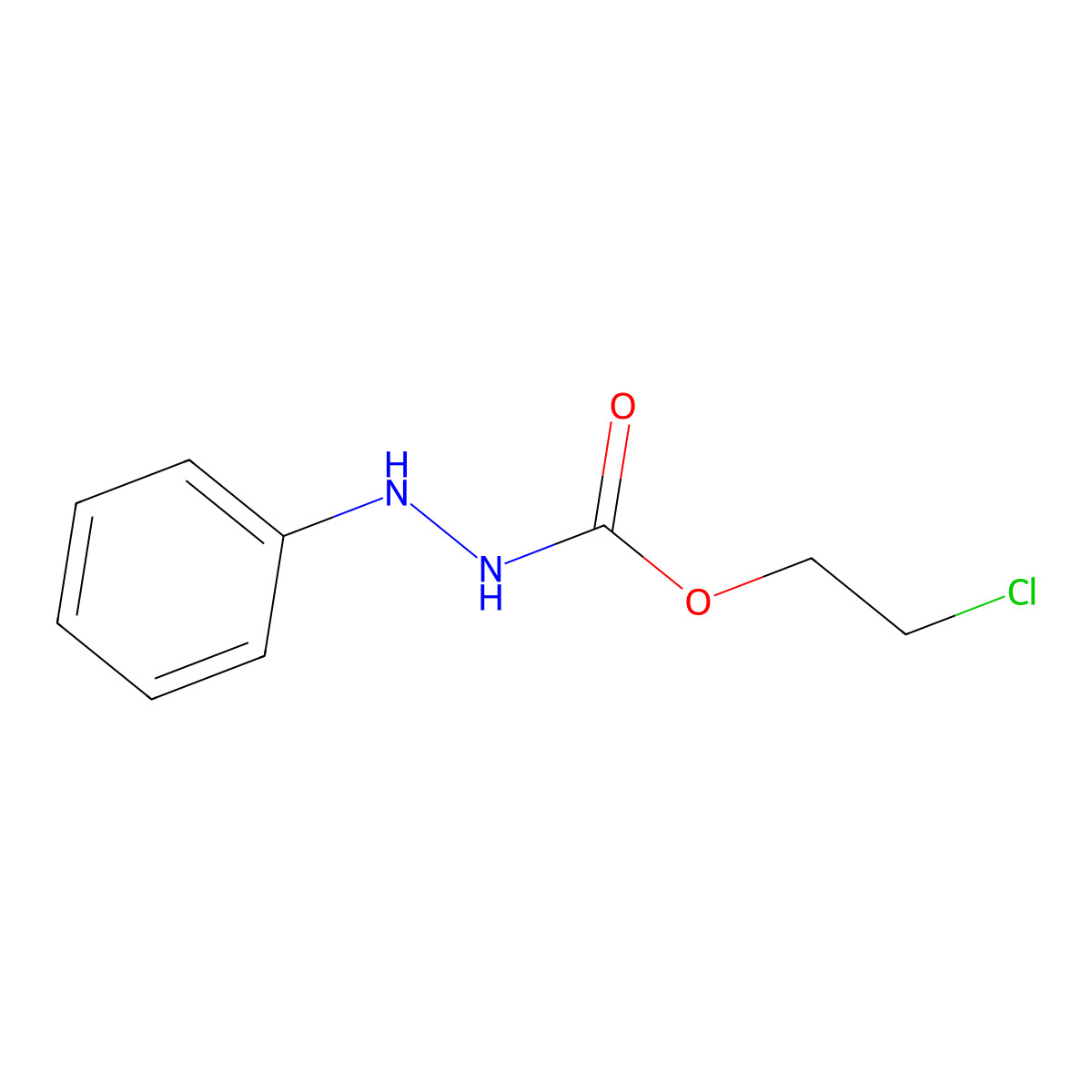 Carbazic acid, 3-phenyl-, 2-chloroethyl ester molecular structure, CAS 5923-43-3