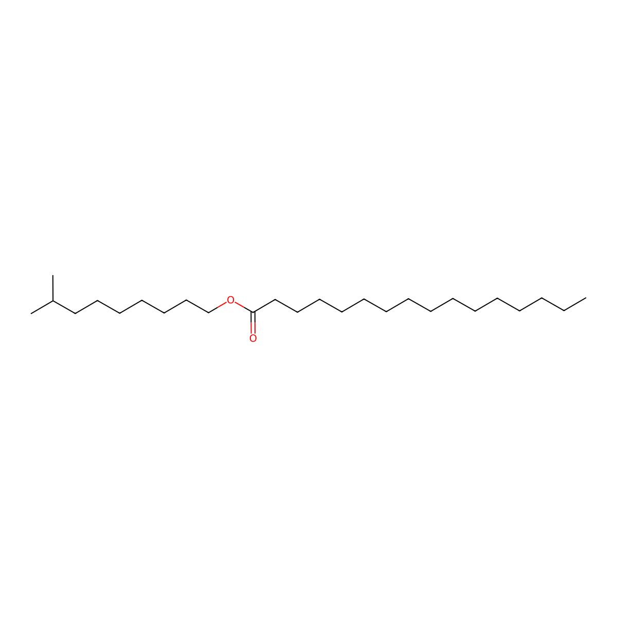 Isodecyl Palmitate molecular structure, CAS 59231-33-3