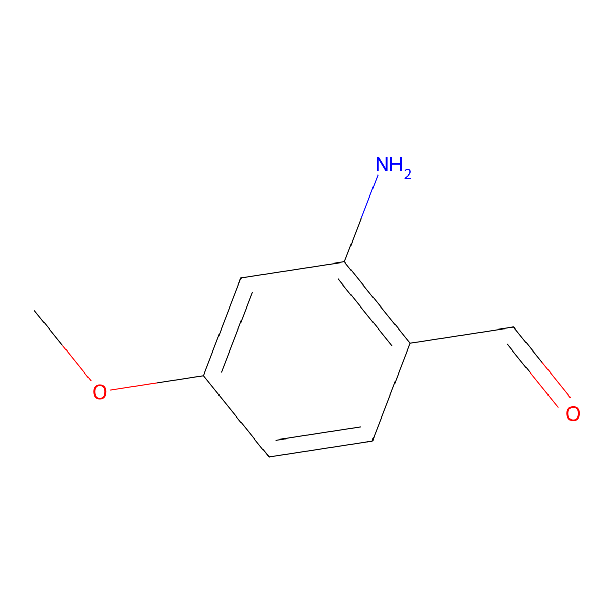 2-Amino-4-methoxybenzaldehyde molecular structure, CAS 59236-36-1