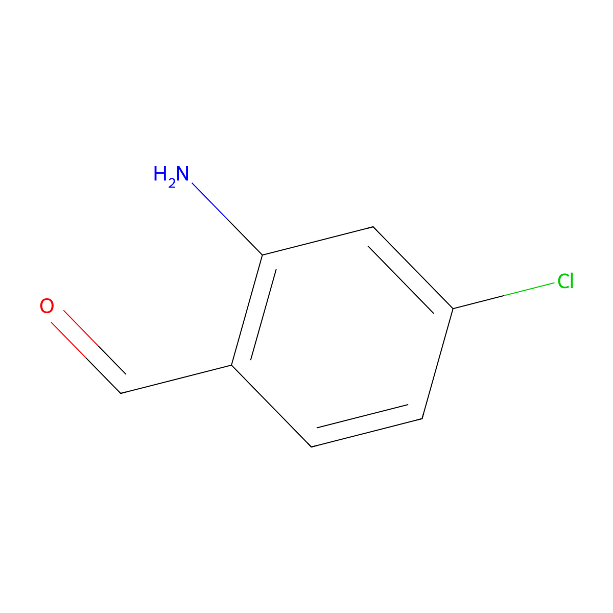 2-Amino-4-chlorobenzaldehyde molecular structure, CAS 59236-37-2