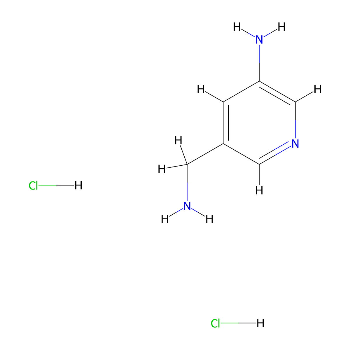 5-(Aminomethyl)pyridin-3-amine dihydrochloride molecular structure, CAS 59237-41-1