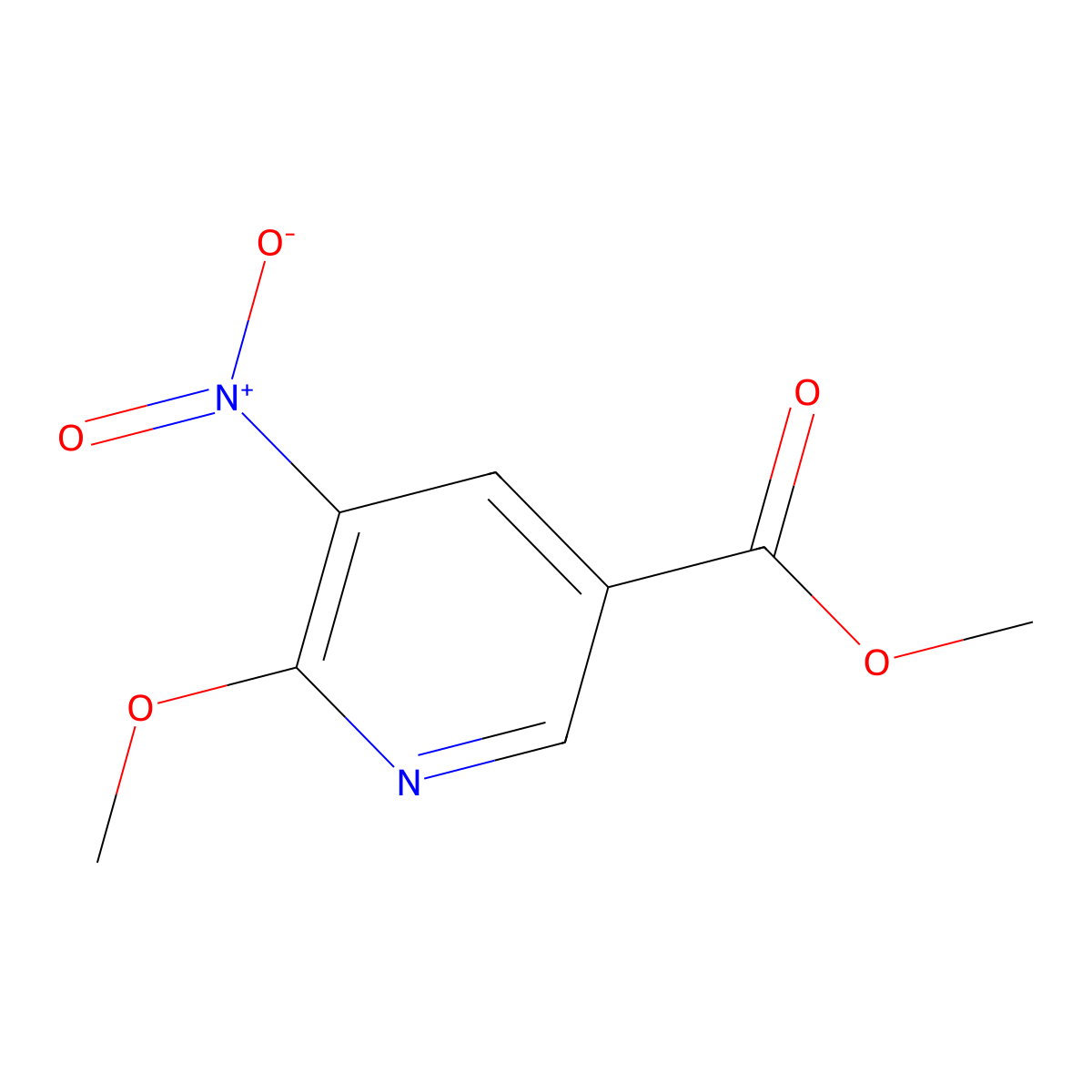 Methyl 6-methoxy-5-nitronicotinate molecular structure, CAS 59237-49-9