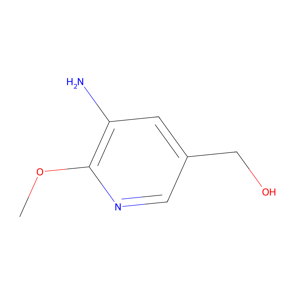5-Amino-6-methoxy-3-pyridinemethanol molecular structure, CAS 59237-51-3