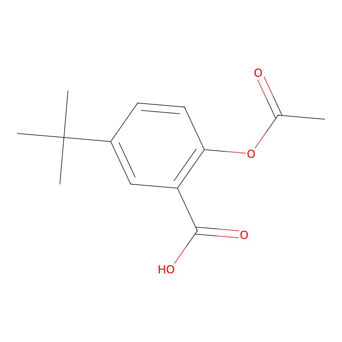 2-(Acetyloxy)-5-tert-butylbenzoic acid molecular structure, CAS 59238-49-2