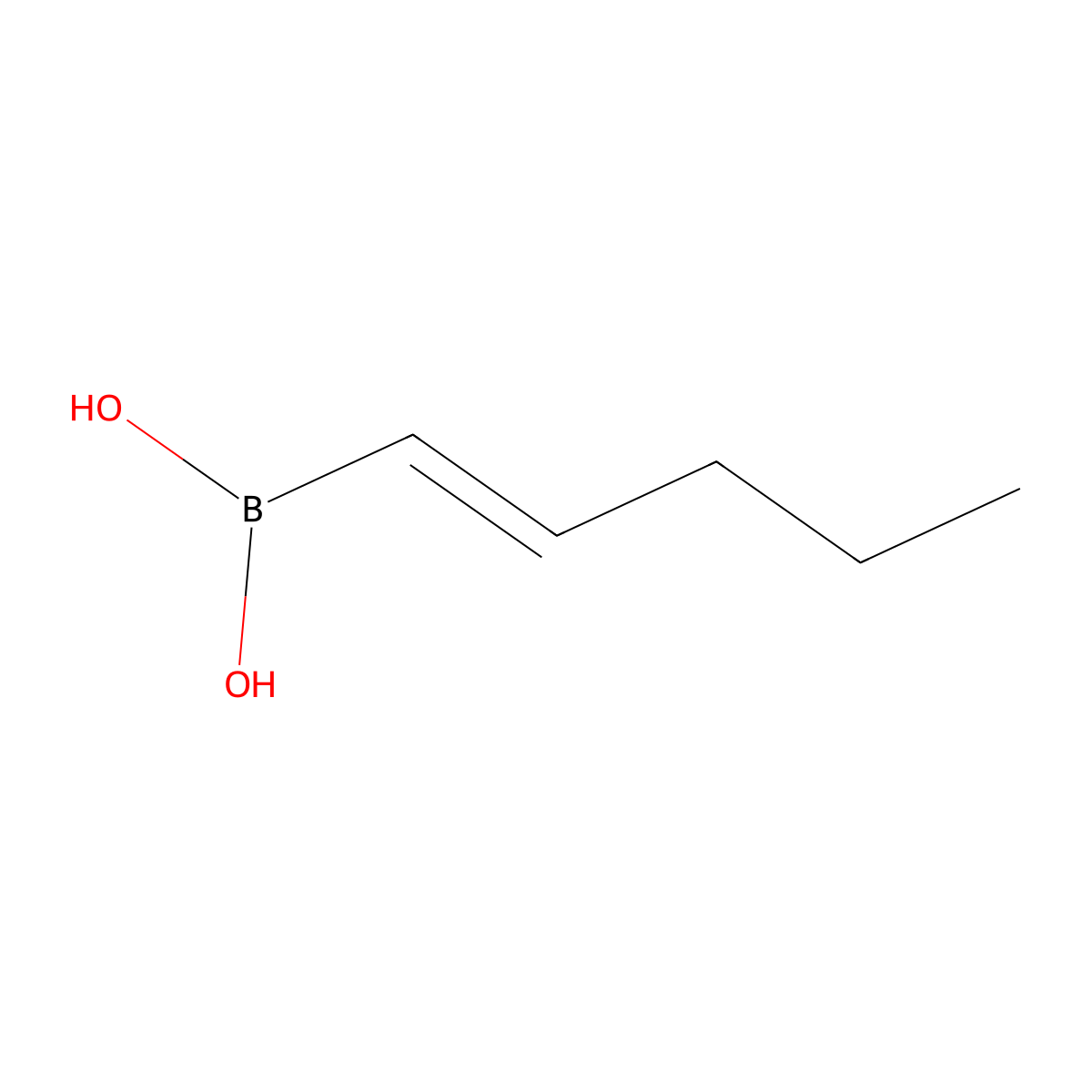 (1E)-(Pent-1-en-1-yl)boronic acid molecular structure, CAS 59239-44-0