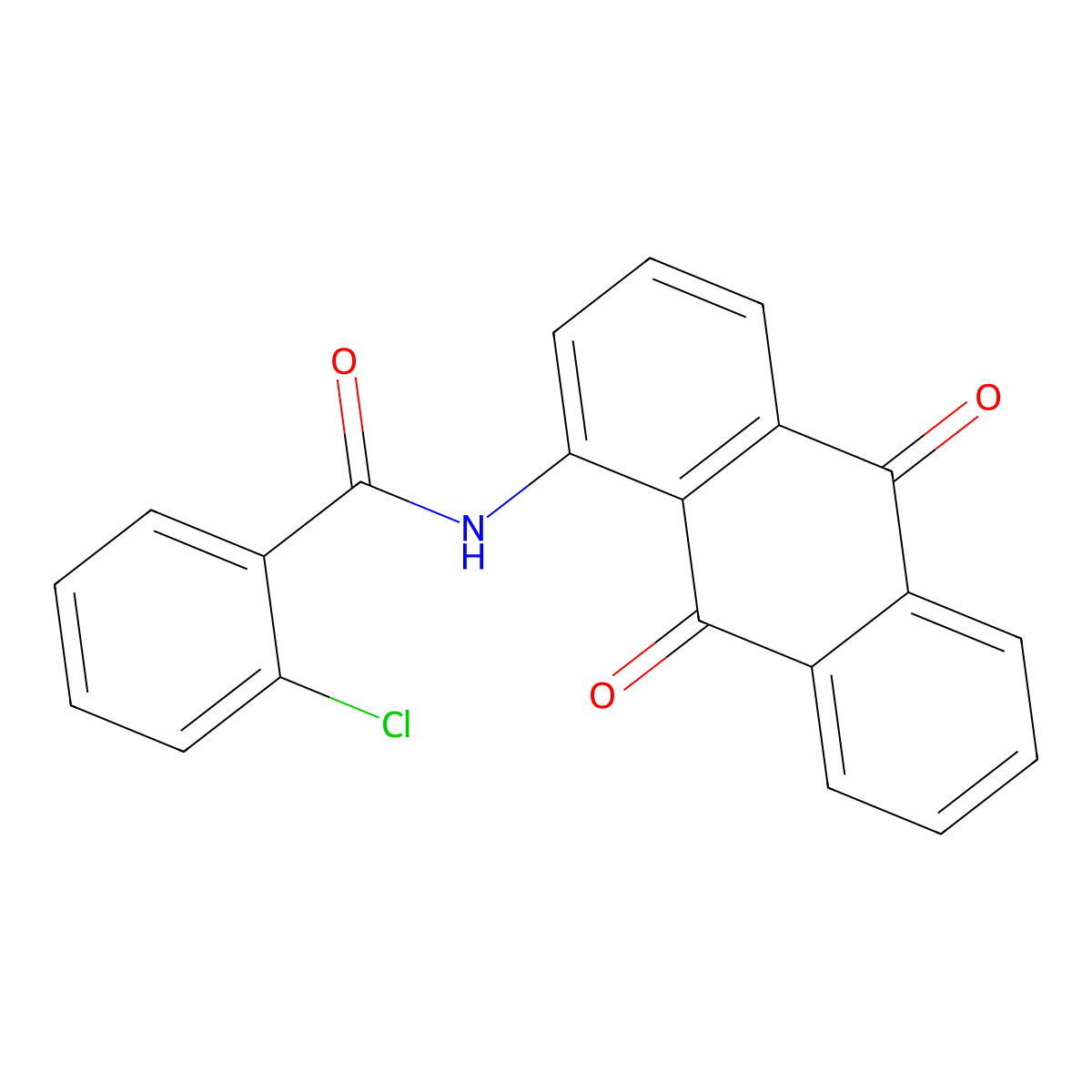 2-chloro-N-(9,10-dioxo-9,10-dihydroanthracen-1-yl)benzamide molecular structure, CAS 5924-55-0