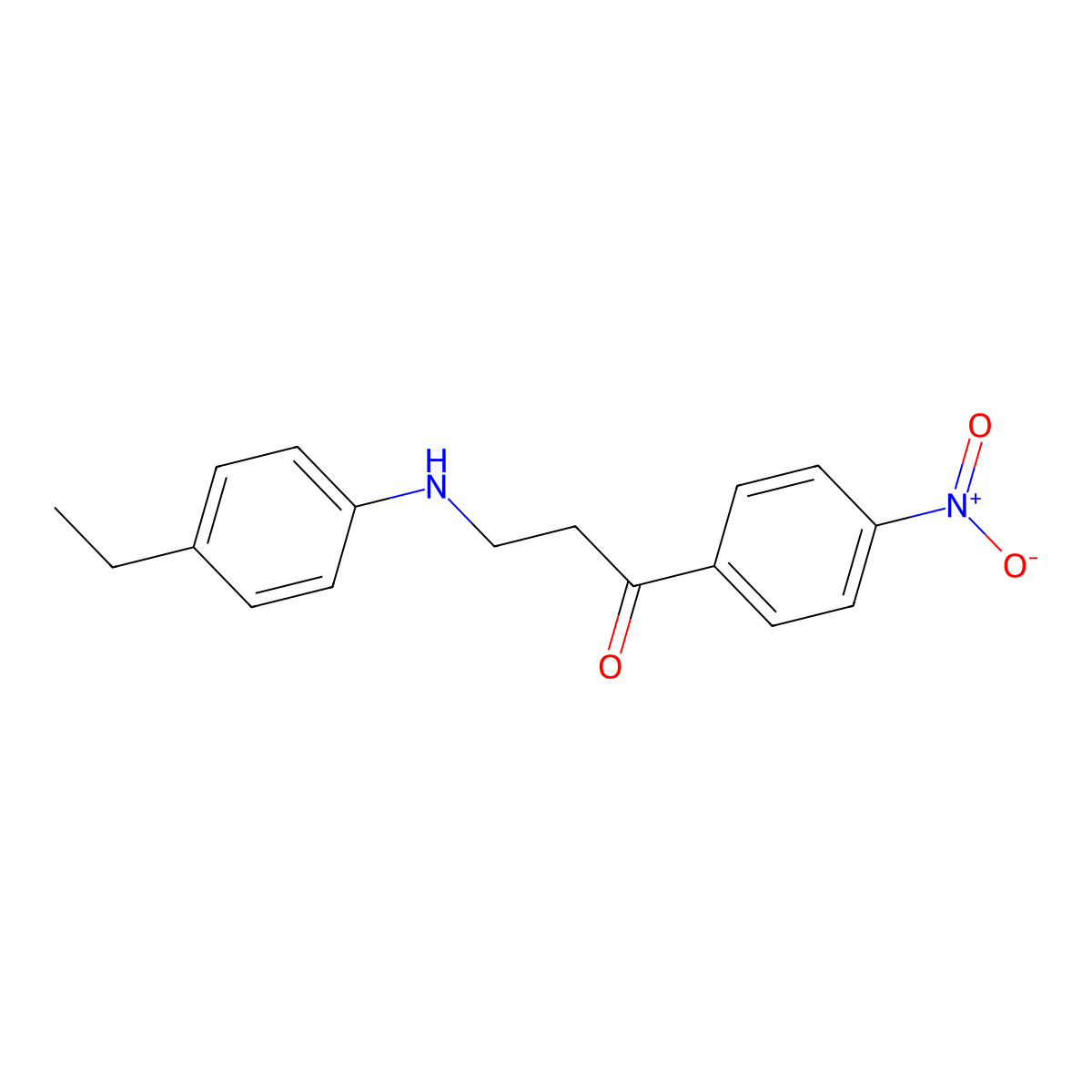 3-(4-Ethylanilino)-1-(4-nitrophenyl)propan-1-one molecular structure, CAS 5924-72-1