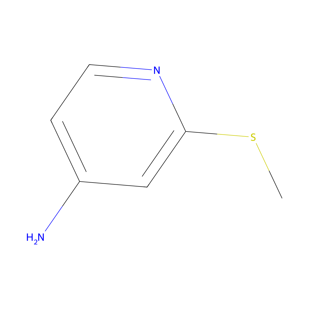 2-(Methylthio)pyridin-4-amine molecular structure, CAS 59243-39-9