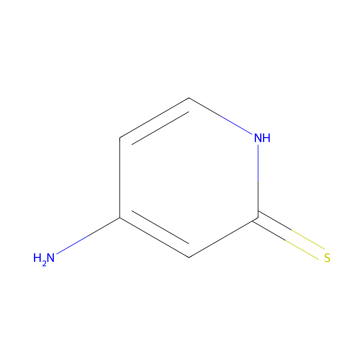 4-Amino-2(1H)-pyridinethione molecular structure, CAS 59243-40-2