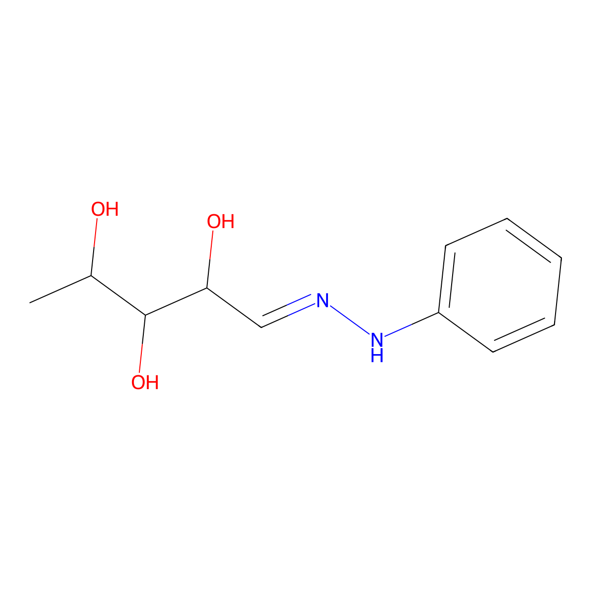 5-deoxy-L-arabinose phenylhydrazone molecular structure, CAS 59245-36-2